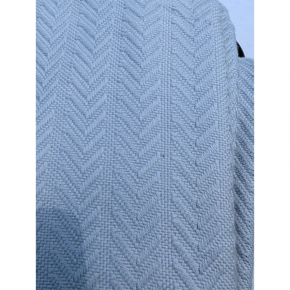 Hotel Collection Egyptian Cotton Blanket King Mist Herringbone 100% Cotton